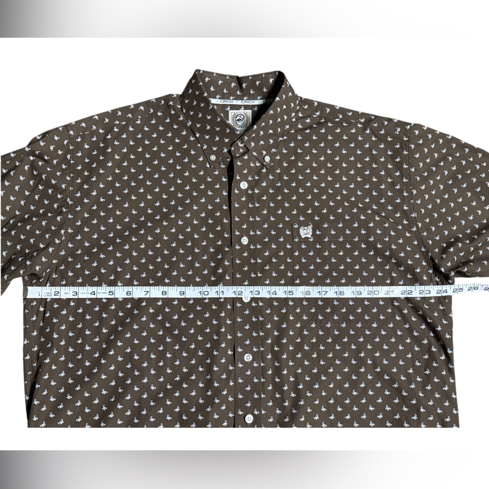 Cinch Scorpion Patterned Button Down Shirt Size M… - image 7